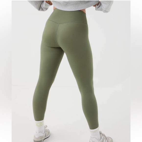 OFFLINE By Aerie Real Me High Waisted 7/8 Crossover Legging- Olive Green - Picture 2 of 6